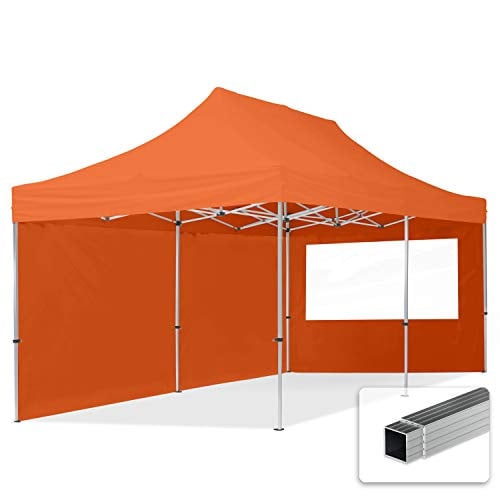 TOOLPORT Vouwpaviljoen Partytent met 2 zijpanelen, 3x6m, Oranje