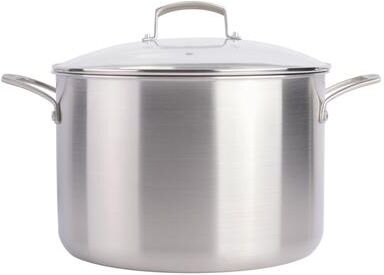 Babish Tri-Ply Stainless Steel Professional Grade Stock Pot w/Lid, 12-Quart
