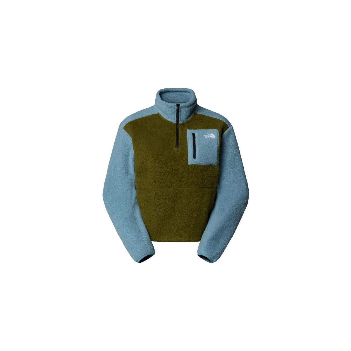 The North Face Womens Yumiori 1/4 Zip forest olive-shallow bl (59P) L NF0A884359P-L