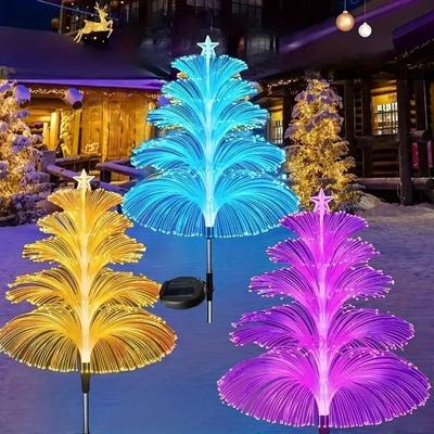 Outdoor Solar Garden Lights Solar Stake Jellyfish Reed Lights, Outdoor Color Changing Garden Decor 5 Layers Star