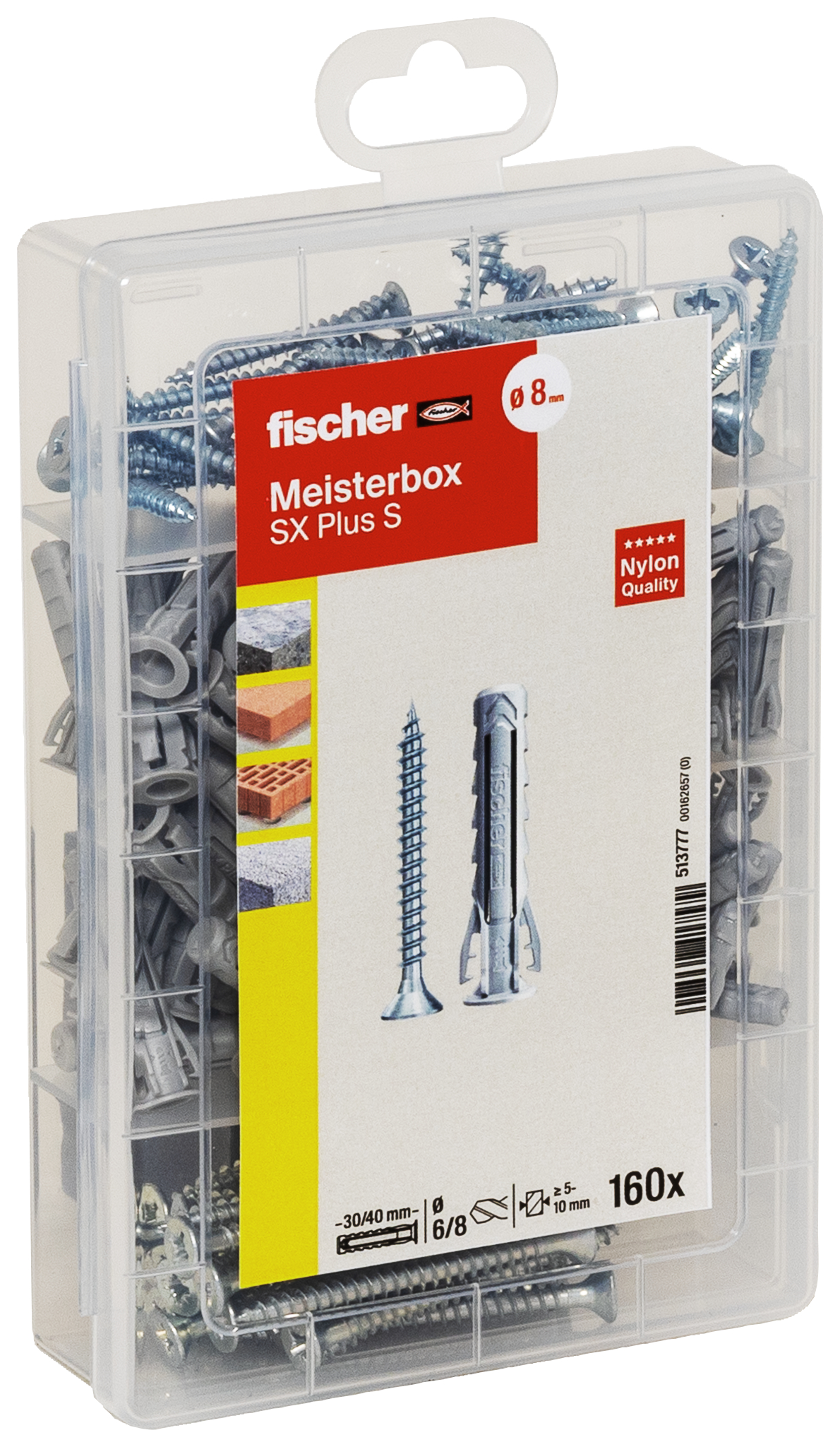 fischer Deutschland Vertriebs GmbH fischer Meister-Box Spreizdübel SX Plus + Schraube (160-tlg.) 513777