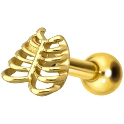 Titan Ohrpiercing mit Innengewinde SKELETT TORSO