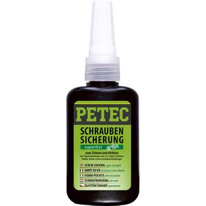 PETEC Schraubensicherung 93050, superfest, grün, wasserfest, 50ml