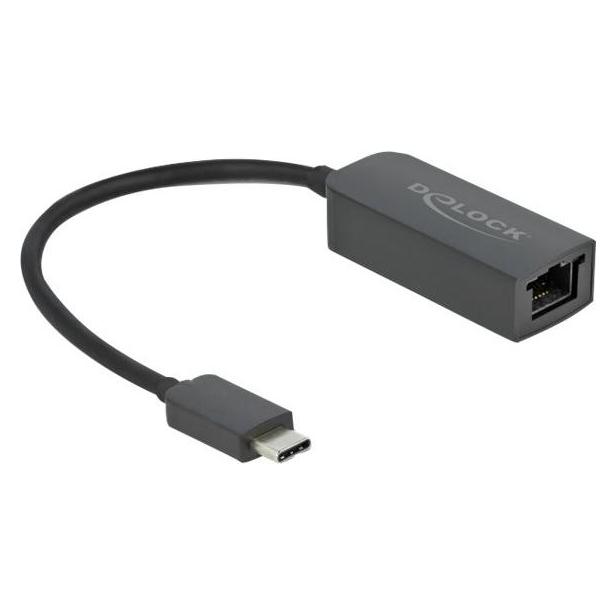 Delock USB C - RJ45 (USB-C, USB-C 3.2 Gen 1, RJ45 2.5 Gigabit Ethernet (1x)) (66645)