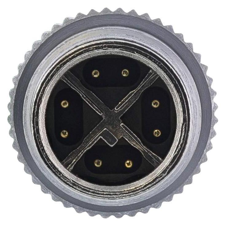 InLine Industrie Netzwerkkabel, M12 8-pin X-kodiert Stecker/Stecker, Cat.6A PUR, 2m (S/FTP, SF/UTP, CAT6a, 2 m) (40502)