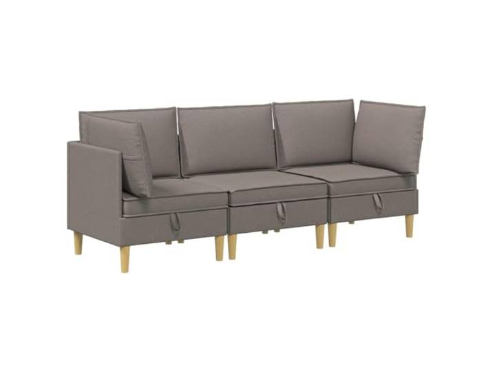 Makastle Modulares Sofa-Set mit Stauraum 3-TLG. Taupe