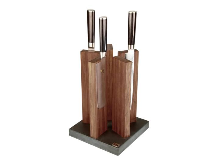 Messerblock Stonehenge, Kai, nussbaumfarbig, Holz