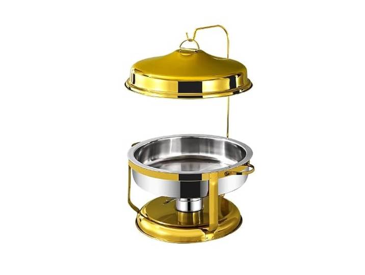 Runder Chafing Dish Chafer Roll Top aus Edelstahl chafing dish Chafer for Catering-Buffetwärmer-Set for Servieren von Abendessen