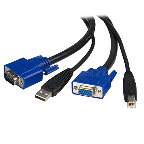 StarTech.com Universele USB VGA KVM-kabel 2-in-1, 3 meter