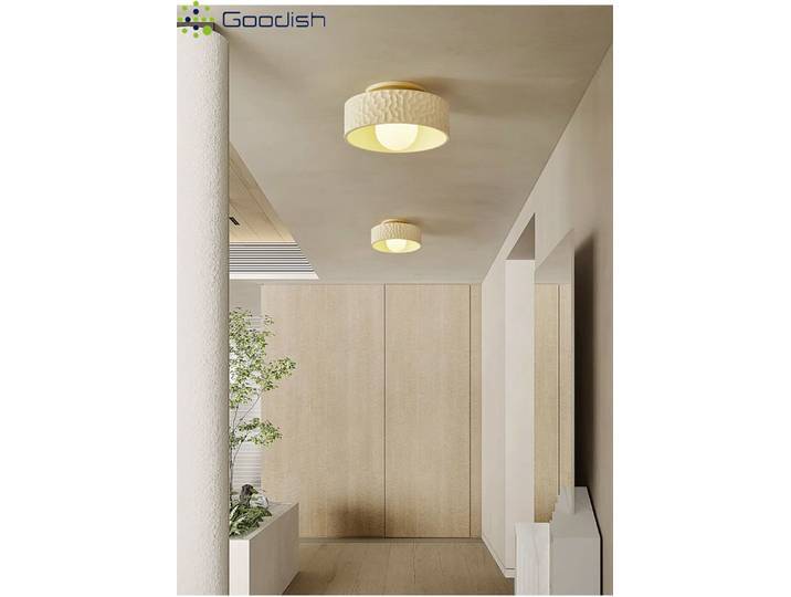 Lustre LED créatif en résine, style Bauhaus médiéval, motif accordéon, pour décoration de salon