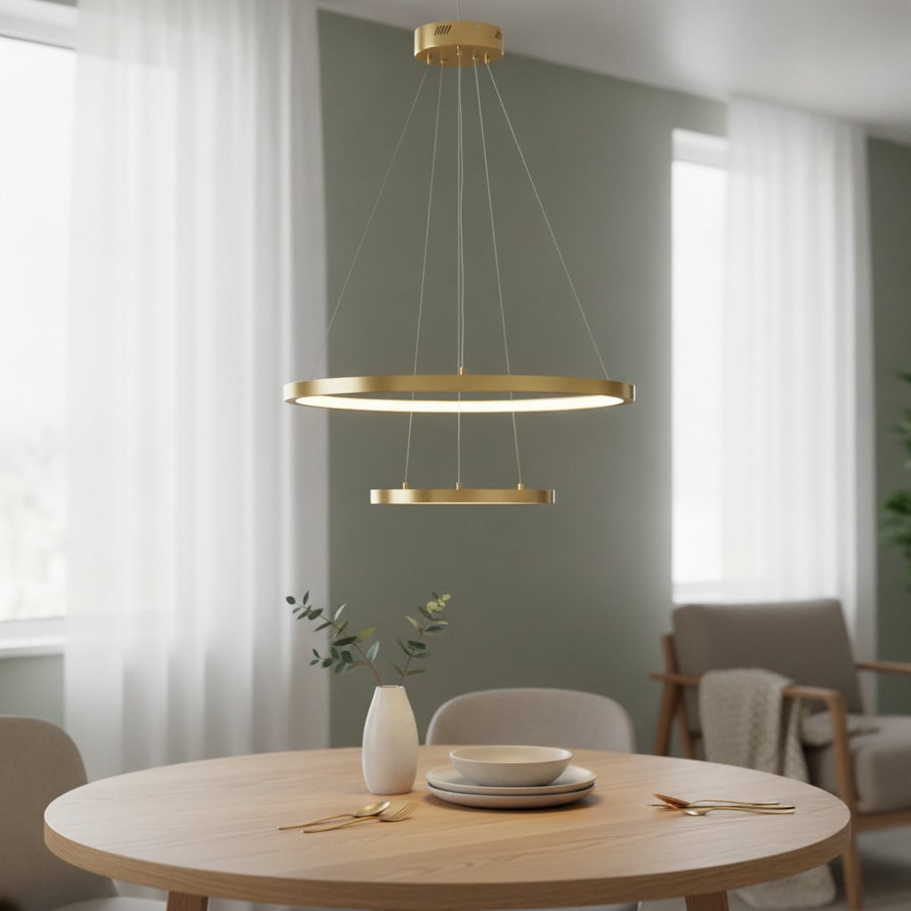 Lyora Gouden design hanglamp Empatia dubbel van metaal