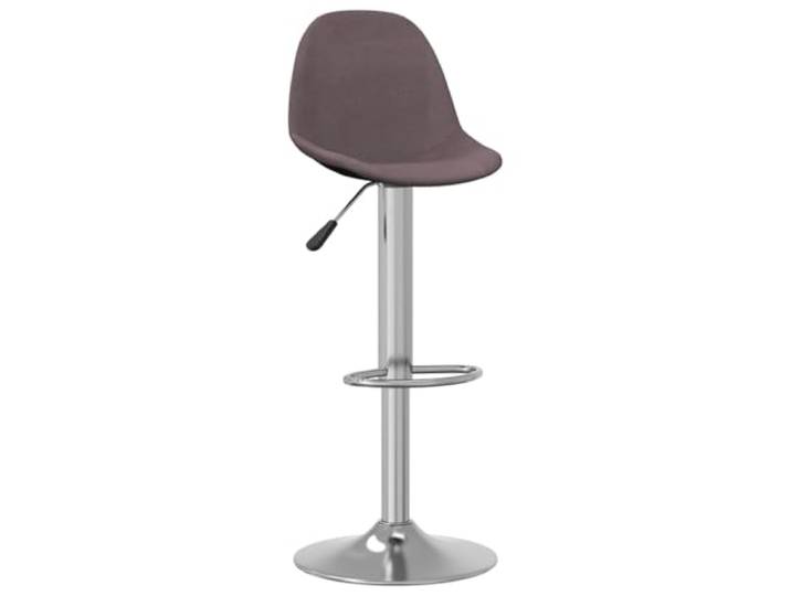 HKLGBVCR Barhocker, 2-teilig, Textil, mit Gashebung Sitzfläche aus Textil, taupe, Basis aus verchromtem Stahl, höhenverstellbar, Fußstütze, für den Innenbereich