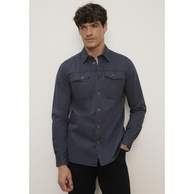 Langarmhemd MAN'S WORLD "Markante Details mit modernem Charakter", Herren, Gr. S, N-Gr, anthrazit, Web, Obermaterial: 100% Baumwolle, washed, regular fit normal, Ärmel mit Ärmelschlitz Manschette, Hemden, Robuste Baumwollqualität, authentischer und...