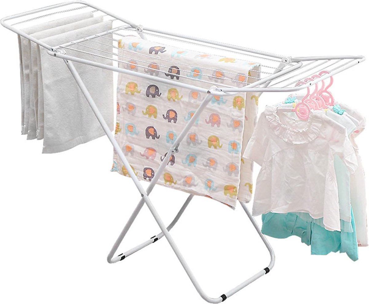 Gotrays Inklapbaar Wasrek met houders voor klein wasgoed, drooglengte 120 cm