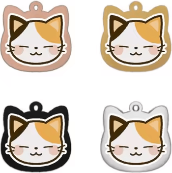 Inspire Curations PawPrint Personalized Stainless Steel Pet ID Tag 7 silvery