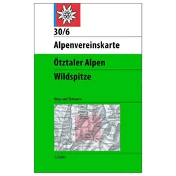 Alpenvereinskarten AV 30/6 Wildspitze - Ötztaler Alpen Alpenvereinskarte