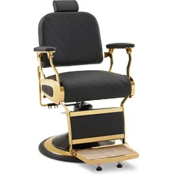 BarberPub Friseurstuhl mit Kopfstütze Kippbar, Friseureinrichtung  mit Hydraulikpumpe 360° Drehbar, Bedienungsstuhl Höhenverstellbar, Barber Stuhl Friseurstühle Kunstleder, 3855