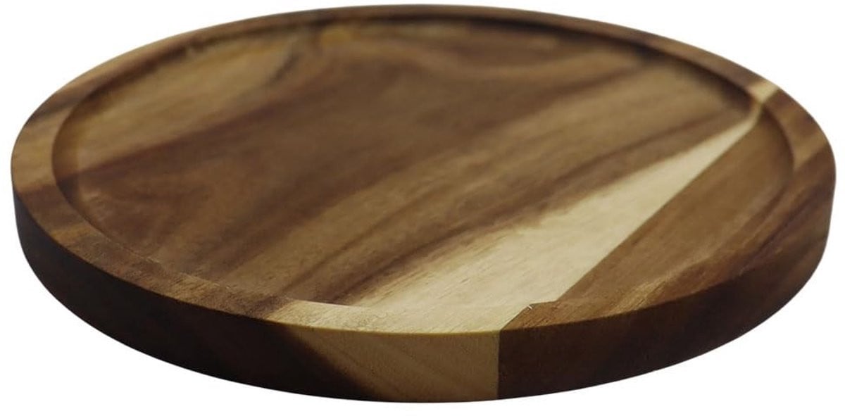 Omgoods - Set van 2 houten kaarsdienbladen voor decoratie