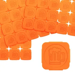 CombiCraft Fluoreszierende Eventchips in Orange - 10.000 Chips - mit Bierkrug-Relief