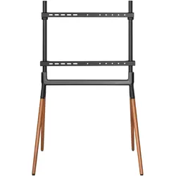 InLine Woodstand Studio TV-Standfuss (40 kg), TV Ständer, Schwarz, Braun