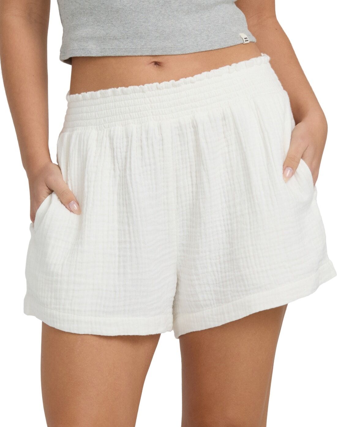 Bermudas BILLABONG "In The Waves", Damen, Gr. M, Normalgrößen, weiß, Obermaterial: 100% Baumwolle., Hosen Bermudas