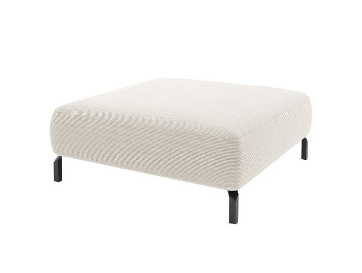 Repose-pieds 46cm Argenté Velours côtelé fin Feena: Argenté