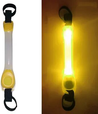 Fusion Finds Bright Paw LED Dog Safety Light Waterproof Flashing Clip For Collar, Harness & Leash yellow