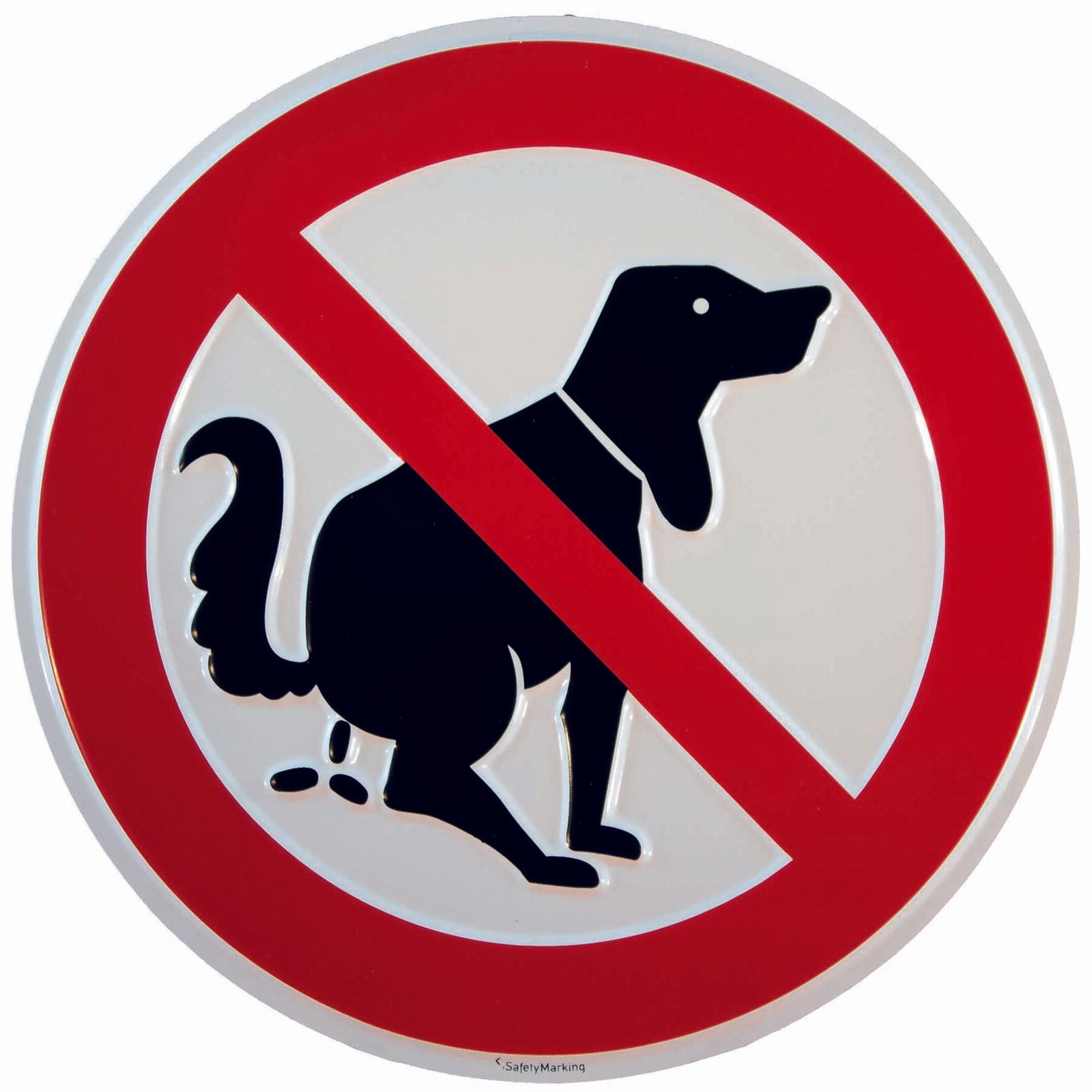 SafetyMarking® Verbotsschild "Hier kein Hundeklo" Ø 20 cm 11.1005