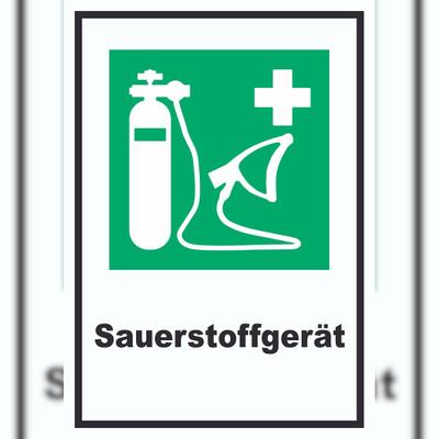 HB-Druck Sauerstoffgerät A1 (594x841mm) Schild