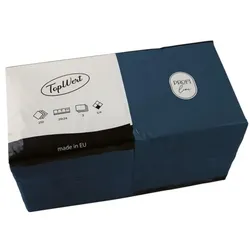TopWert Serviette 3-lagig 250 Stück blau, 24x24 cm