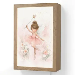 WANDLEUCHTE Ballerina - Fee - Blumen - Rosa Wandlampe 20x30 cm Wandlampe