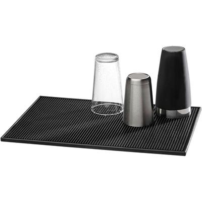 Barmatte BUDDY'S, schwarz, B:31cm H:1cm T:45cm, Kunststoff, Geschirrständer, Bar-Accessoire, 30x15 cm, Kunststoff