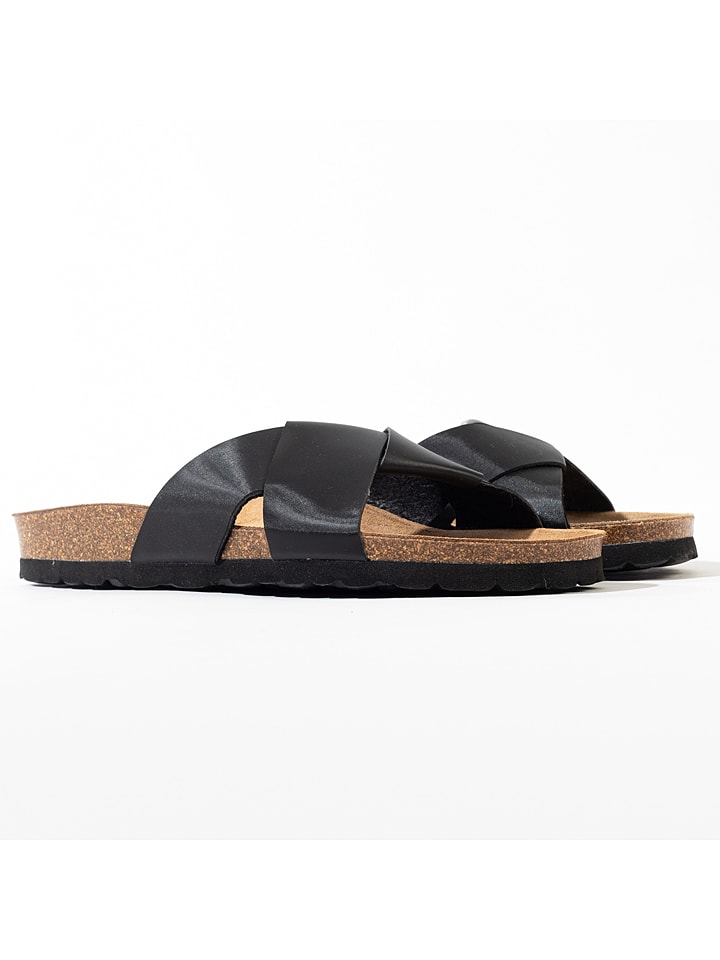 Sunbay Pantoletten "Santa" in Schwarz - 36