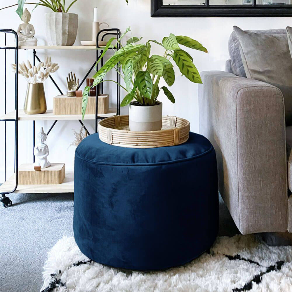 17 Stories Makanaka Bean Bag Classic Peacock Blue Small