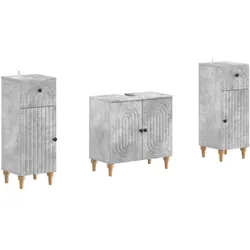 vidaXL, Badezimmerschrank, Badezimmerschrank-Set (31 x 31 x 80 cm)