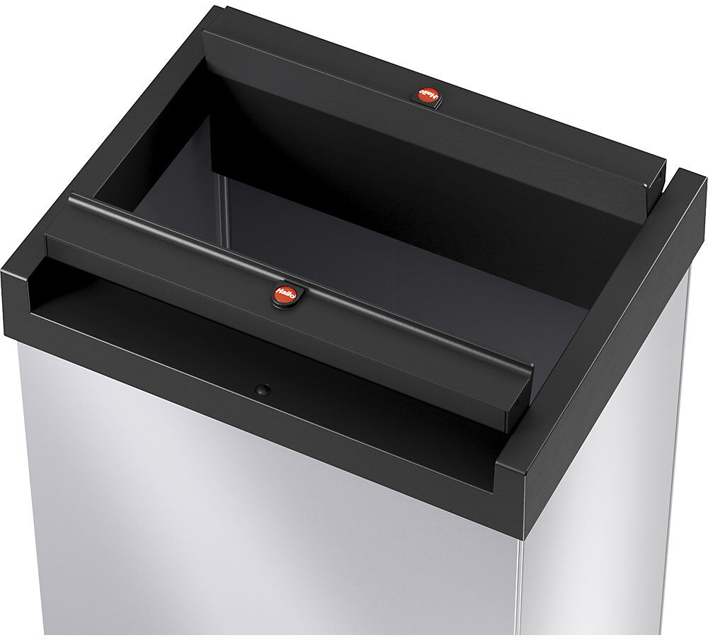 Schwingdeckel-Abfallbox BIG-BOX SWING, Volumen 35 l, Behälter silber Hailo