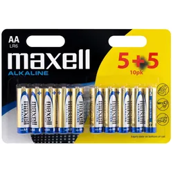 Maxell 10 Alkaline LR6 1,5V Batterien