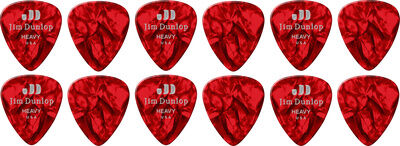 Dunlop Celluloid Red Pearloid Heavy
