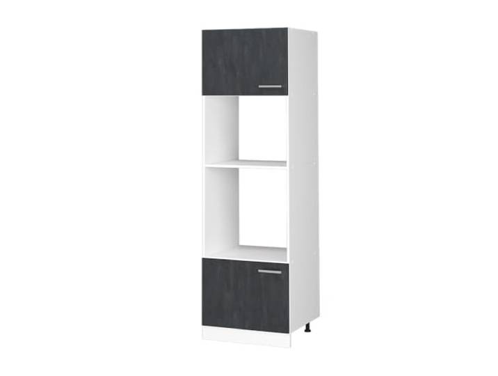 Vicco Mikrowellenschrank R-Line, Schwarz Beton, 60 cm 2 Türen · Backofennische · Mikrowellennische · Höhenverst. Füße · Frei kombinierbar
