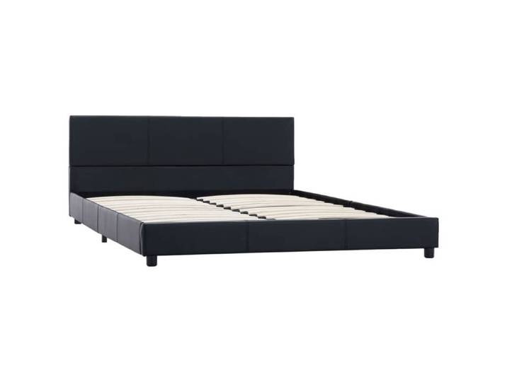 VD Cadre de lit Noir Similicuir 160x200 cm Lit chambre & Structure de lit @EU22138BONE