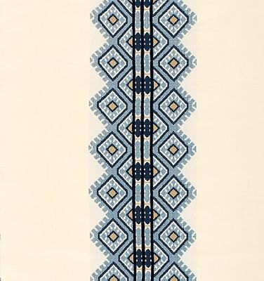 Corpetti Blue InsideOut Performance Fabric by the Yard - Ballard Designs