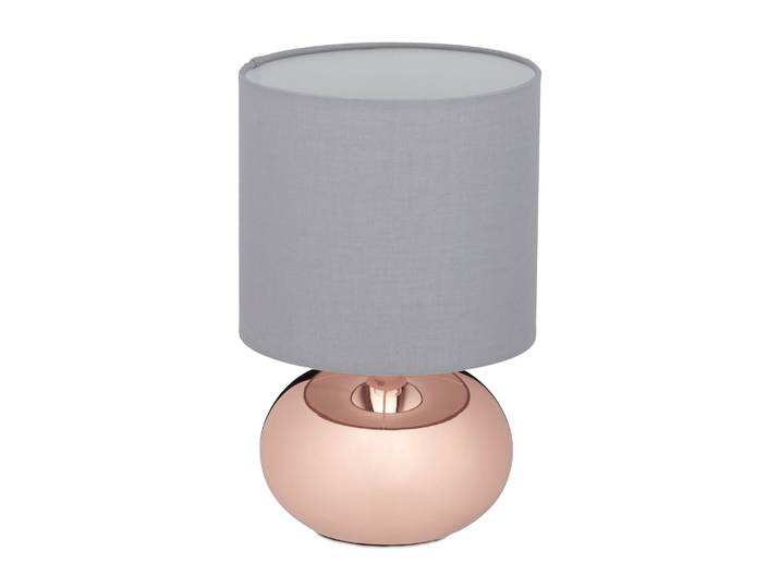 Nachttischlampe Touch Kupfer-Grau