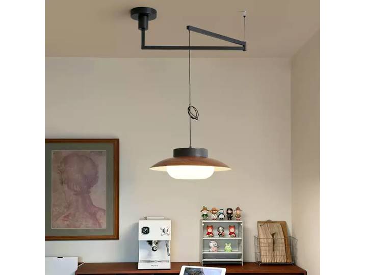 Lustre à culbuteur Led pliant UFO lampe suspendue pour salle à manger Restaurant cuisine décor minimaliste rétractable suspension