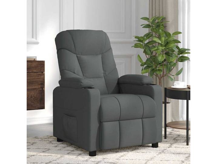 vidaXL Massagesessel, Massagesessel Dunkelgrau Stoff