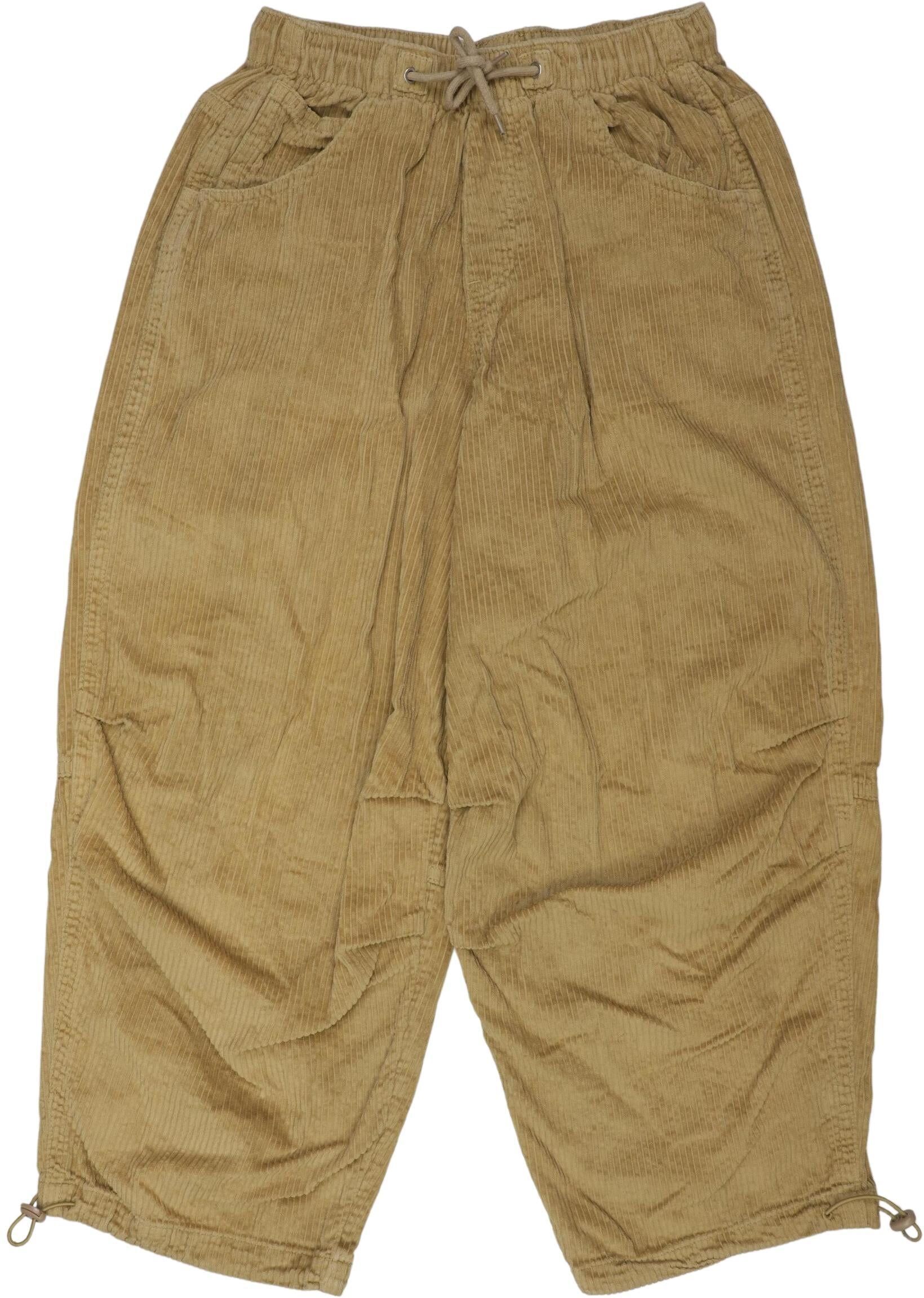 asos Damen Stoffhose, Beige, Gr. XS, Baumwolle - Second Hand