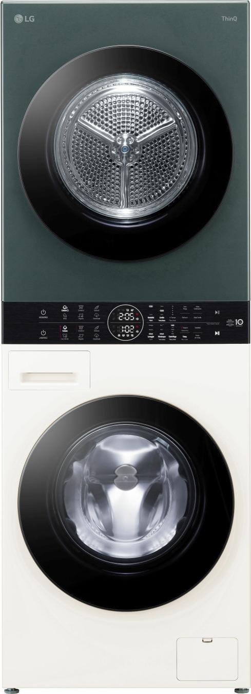 LG WT1210EGF, Frontlader, Freistehend, Grün, Weiß, Links, Schwarz, Touchsteuerung