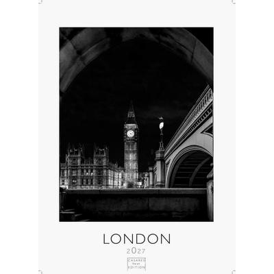 London schwarz-weiss Kalender 2027 – Wandkalender | Fotokalender England 59x42cm Grosses Format – Perfekt für Liebhaber London & Geschenkidee
