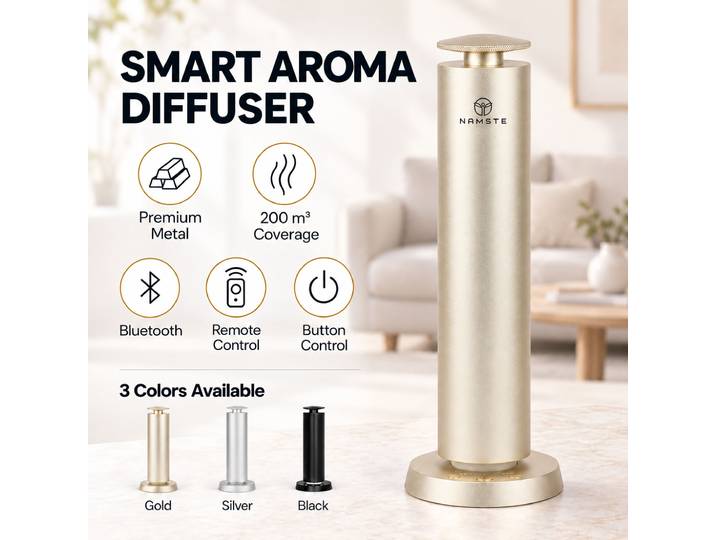 Diffuseur d'arômes intelligent NAMSTE 200m³, diffuseur d'huiles essentielles 120ML POUR la maison, diffuseur de parfum, machine à parfum d'ambiance, hôtel, air frais