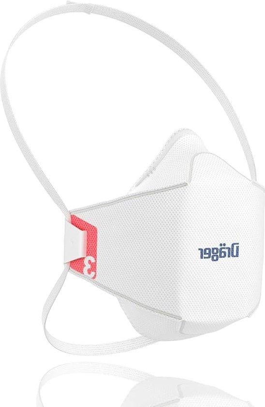 X-plore 1930 FFP3 ademhalingsbescherming stofmasker, maat S, 20 stuks, rood/wit