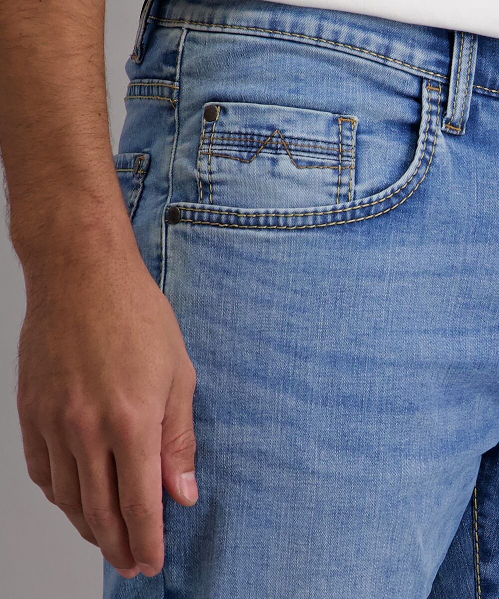 Shorts "ROUVEN shorts", Herren, Gr. 33, N-Gr, blau (light blau used buffies), Denim/Jeans, Obermaterial: 98% Baumwolle, 2% Elasthan, PIONEER AUTHENTIC JEANS, regular fit kniefrei, Hosen Shorts, Sommerhose im Five-Pocket Style light blau used buffies 33, N